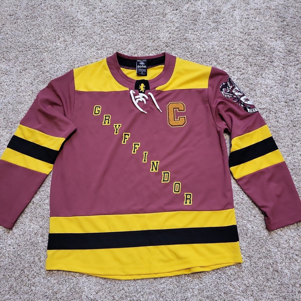 BoxLunch Harry Potter Gryffindor Hockey Jersey Medium Wizarding World Lace Up